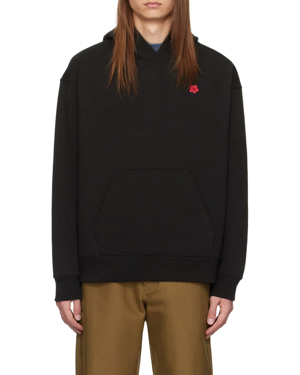 Boke Flower Embroidered Oversized Hoodie
