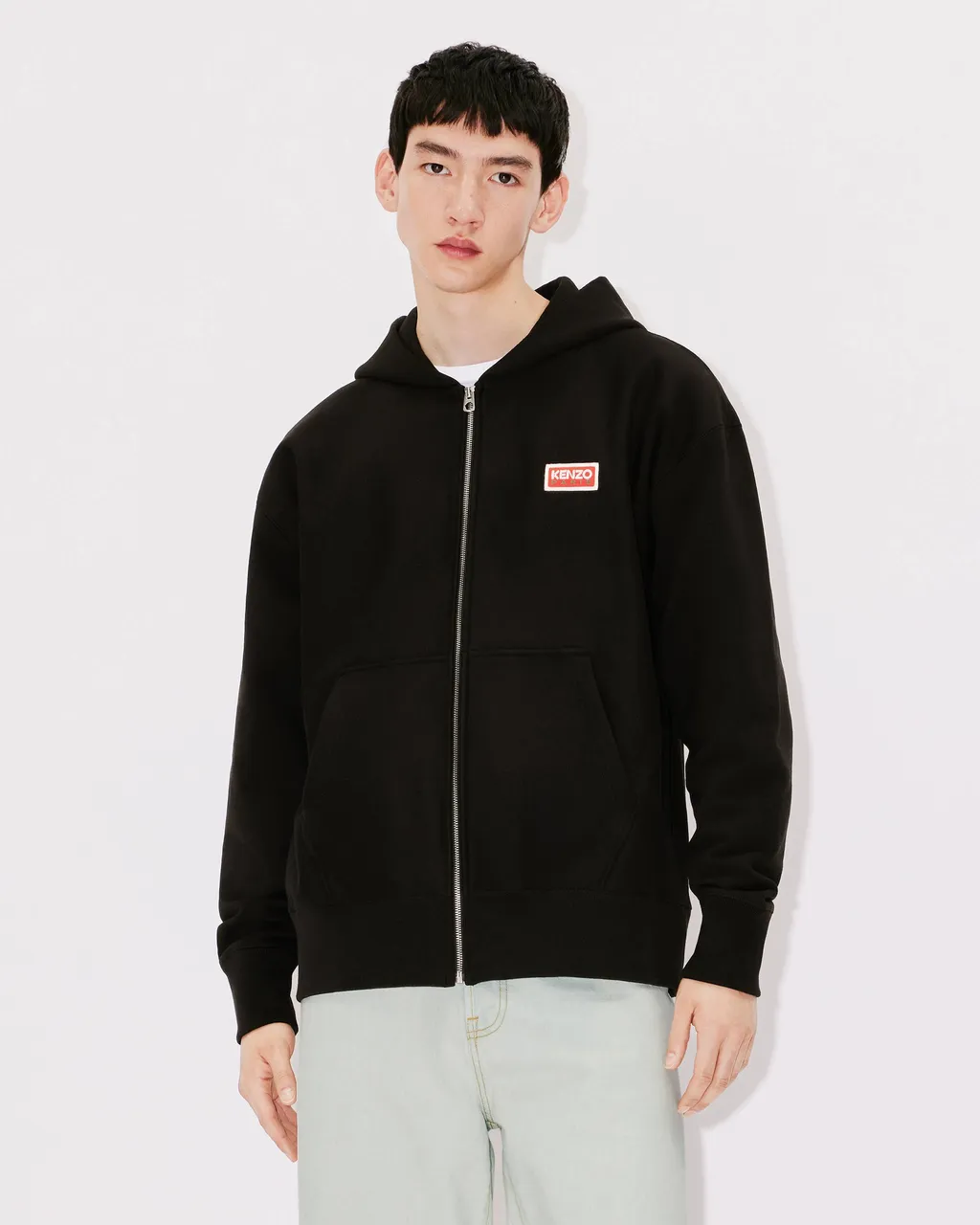 Logo Embroidered Zip-Up Jacket