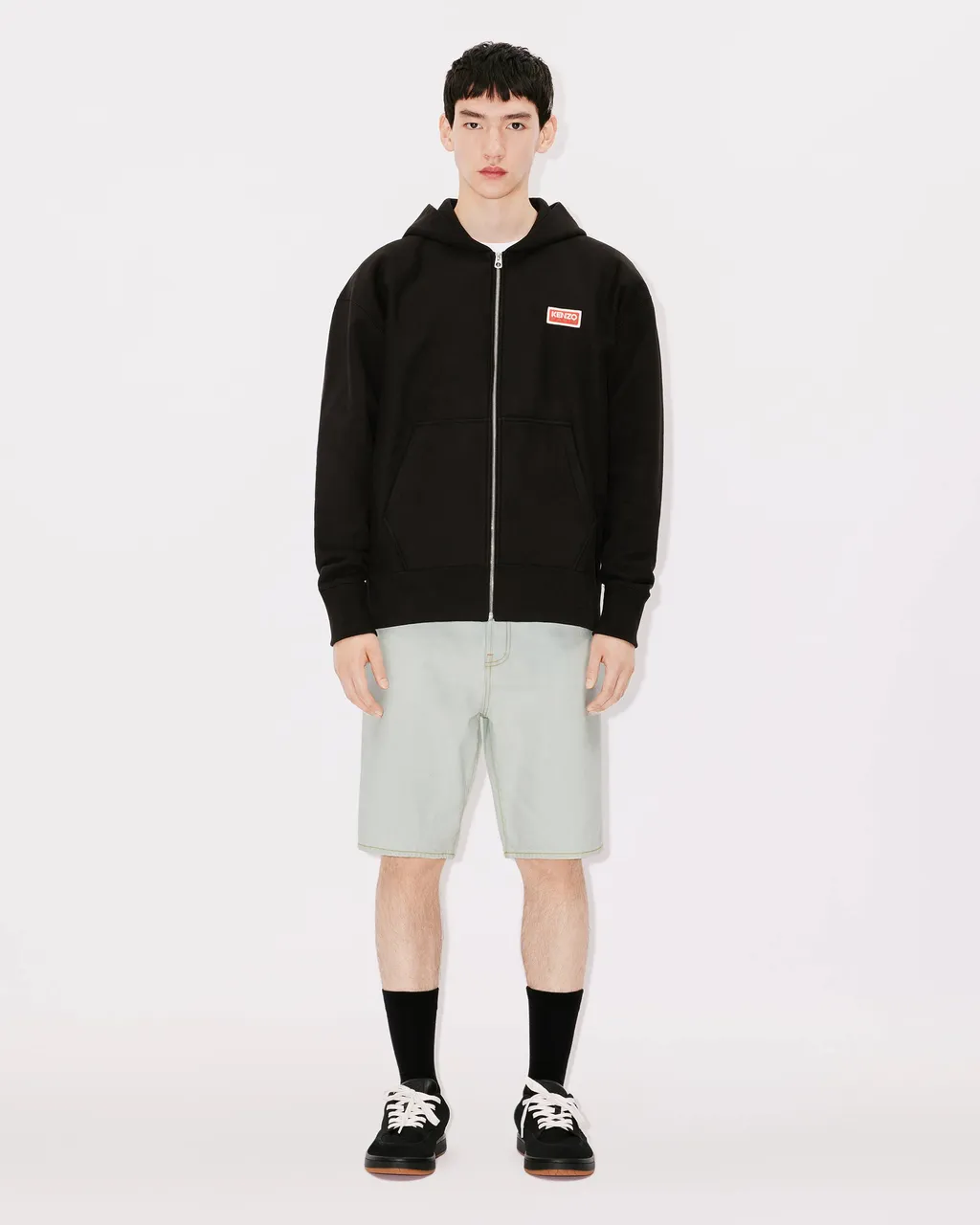 Logo Embroidered Zip-Up Jacket