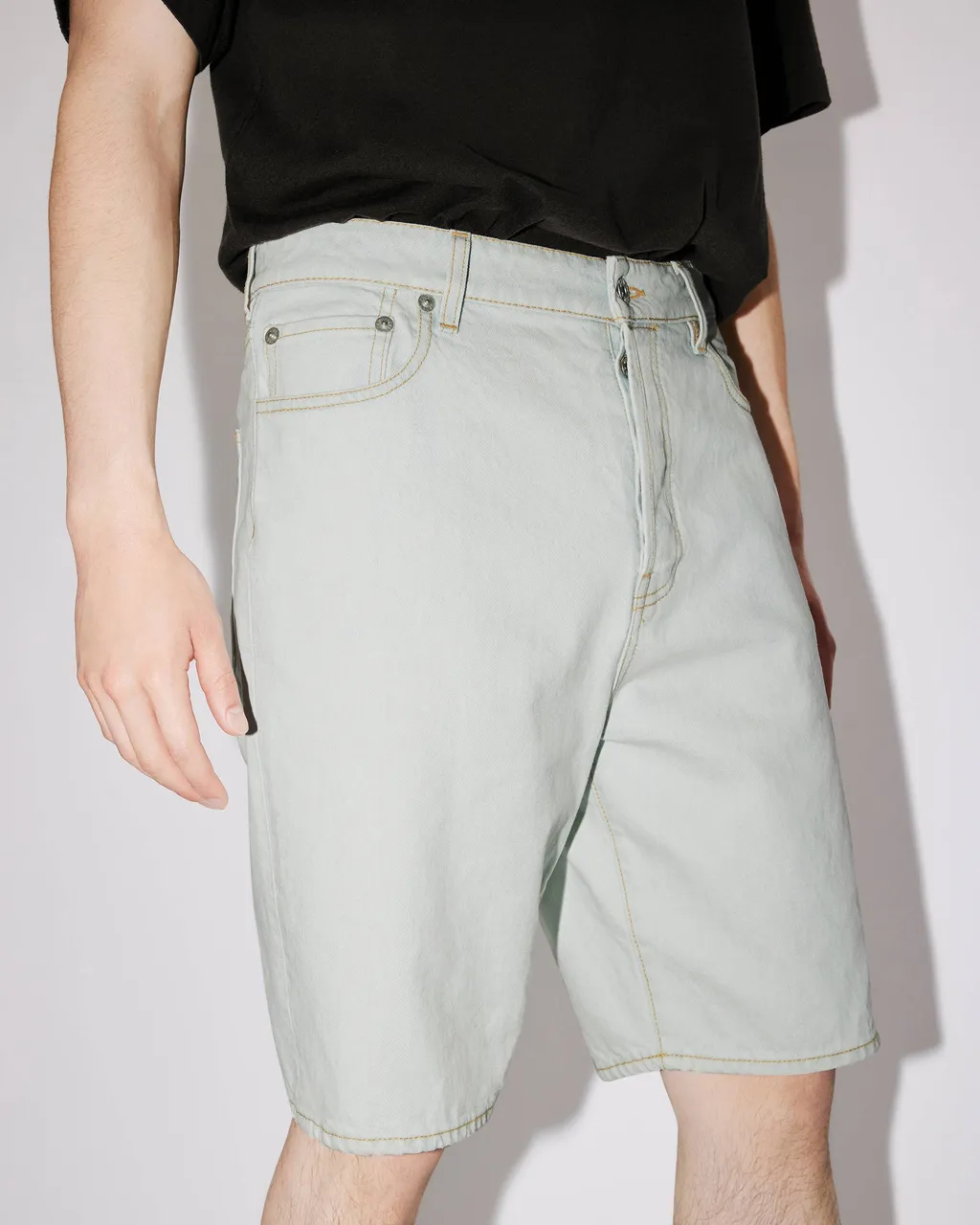 Logo Embroidered Denim Shorts