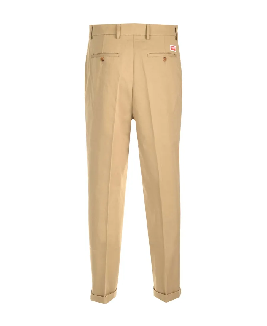 Logo Patch Straight-Leg Trousers