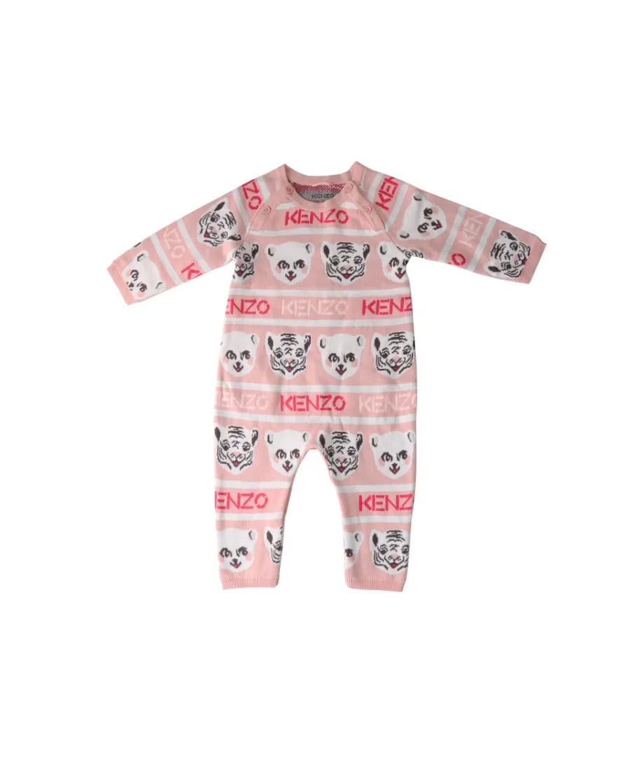 Inlaid Logo Baby Suit And Hat Set