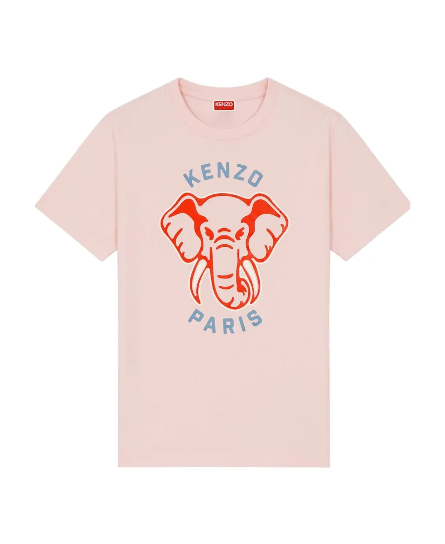 Loose-Fit Varsity Jungle Elephant T-Shirt