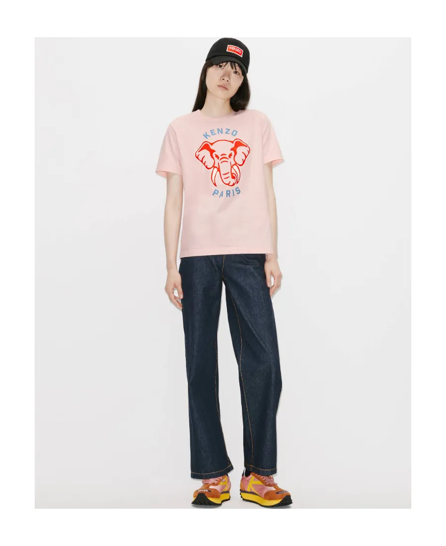 Loose-Fit Varsity Jungle Elephant T-Shirt