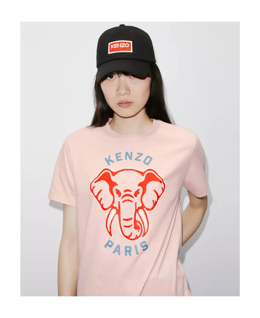 Loose-Fit Varsity Jungle Elephant T-Shirt