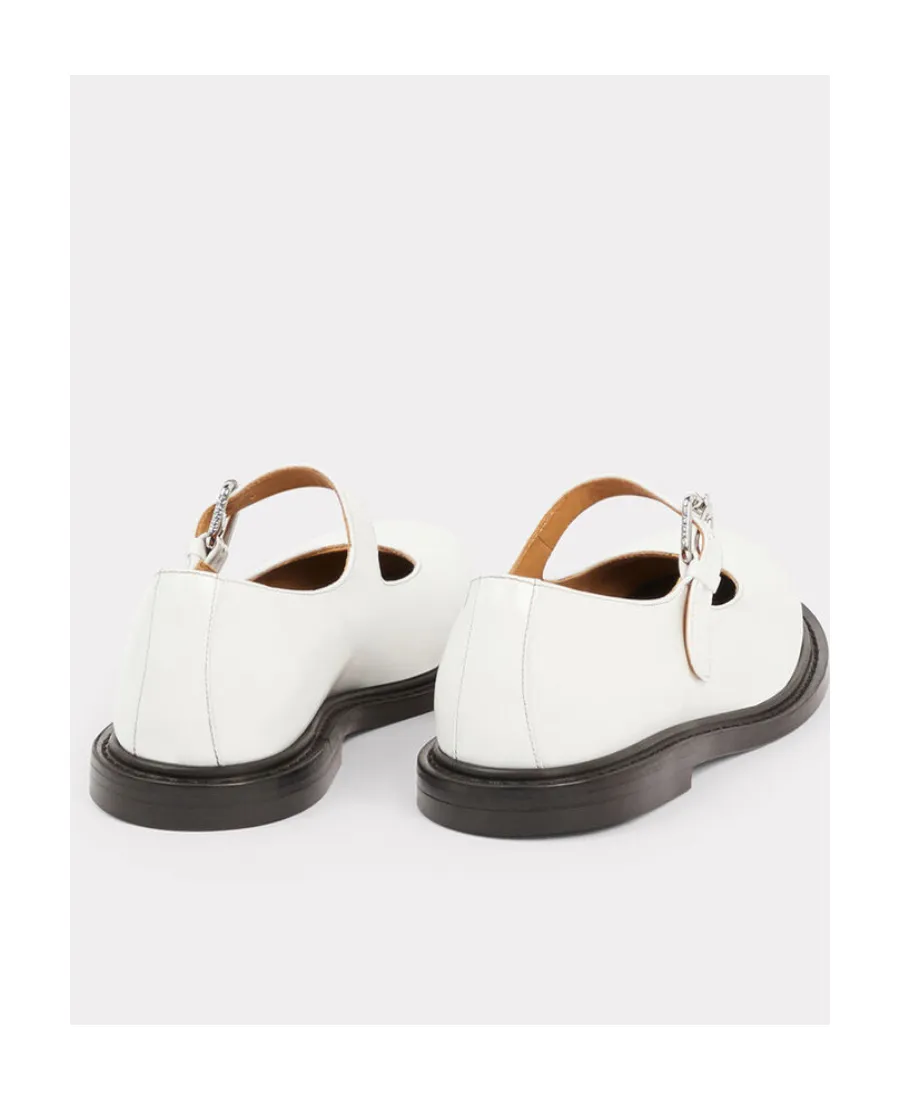Logo Plaque Buckle Fastening Flat Shoes