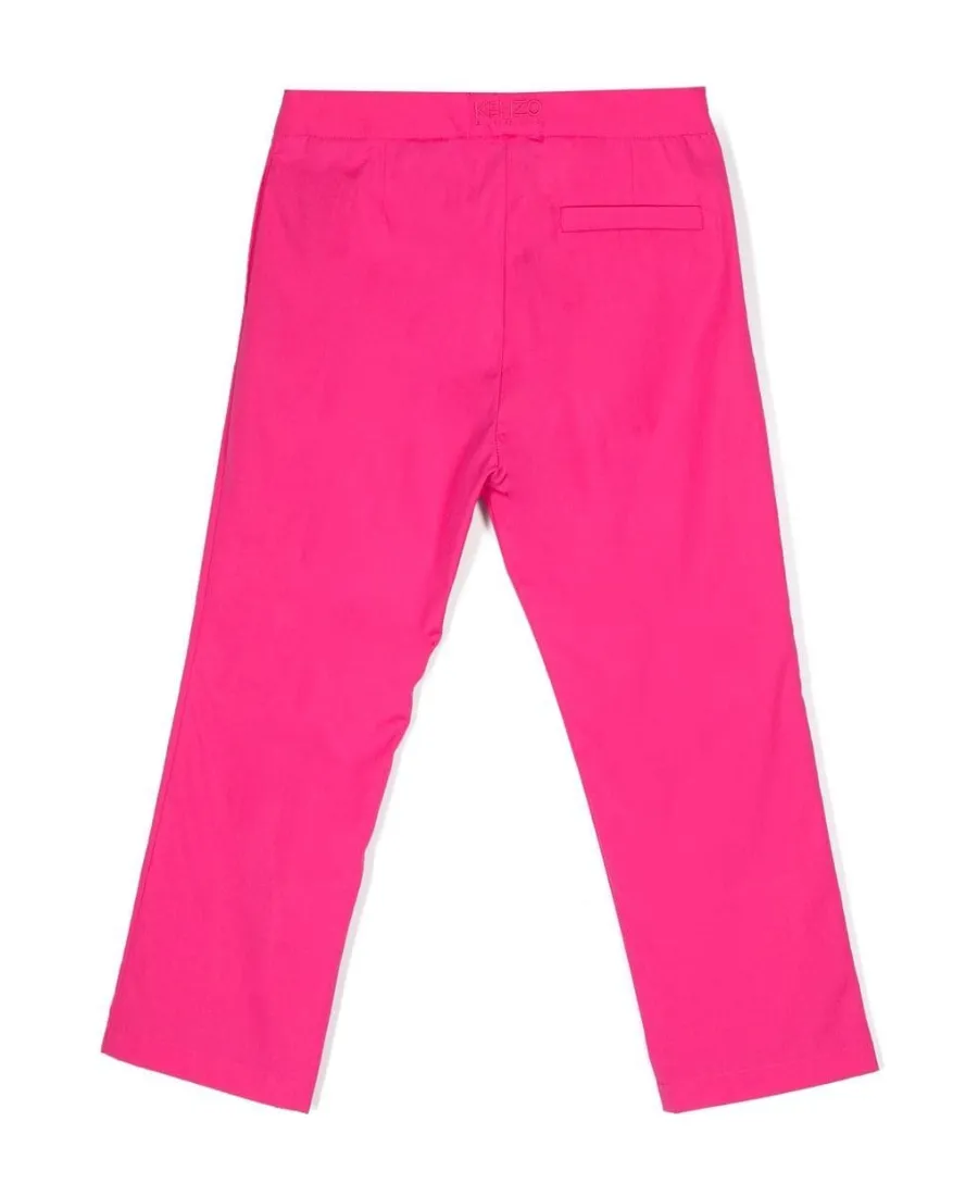 Logo-Embroidered Straight-Leg Tailored Trousers