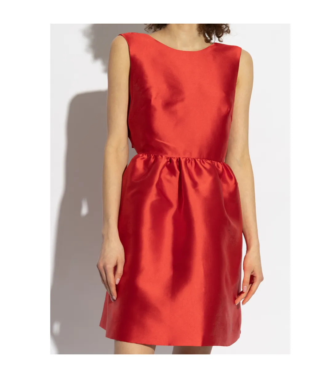 Bow-Embellished Mini Dress