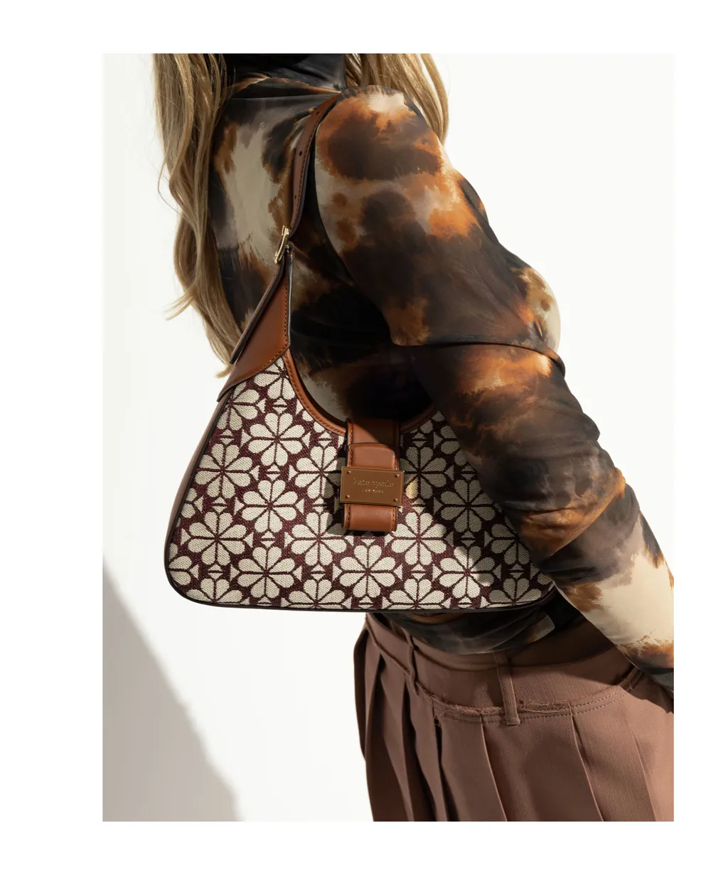 Nouveau Floral-Jacquard Shoulder Bag