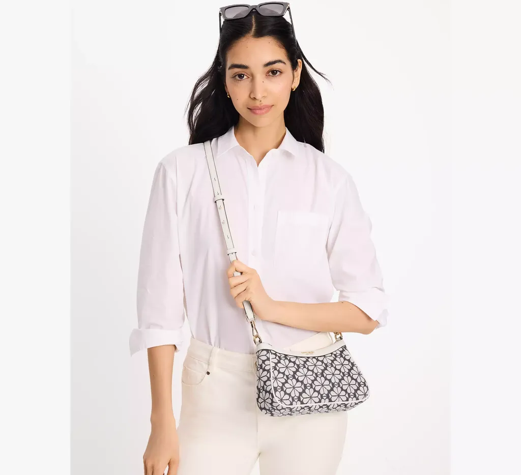 Floral Jacquard Crossbody Bag