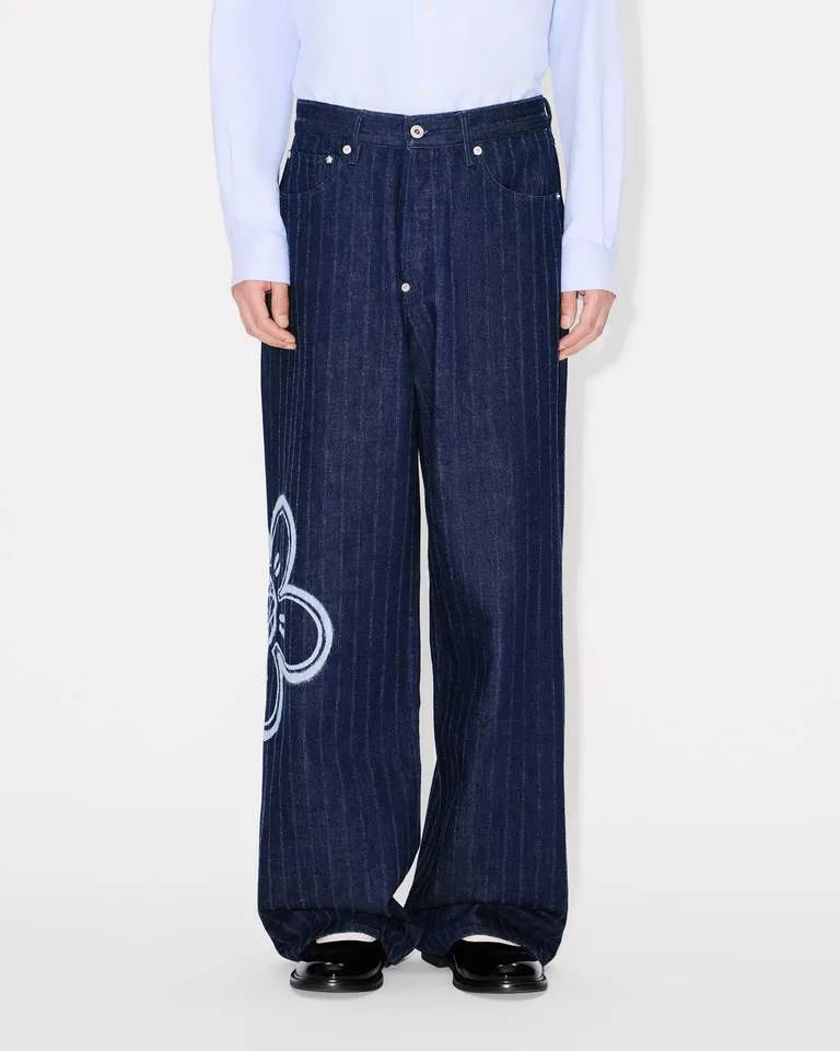 Striped Wide Leg Jeans