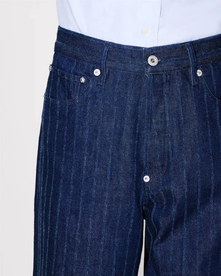 Striped Wide Leg Jeans