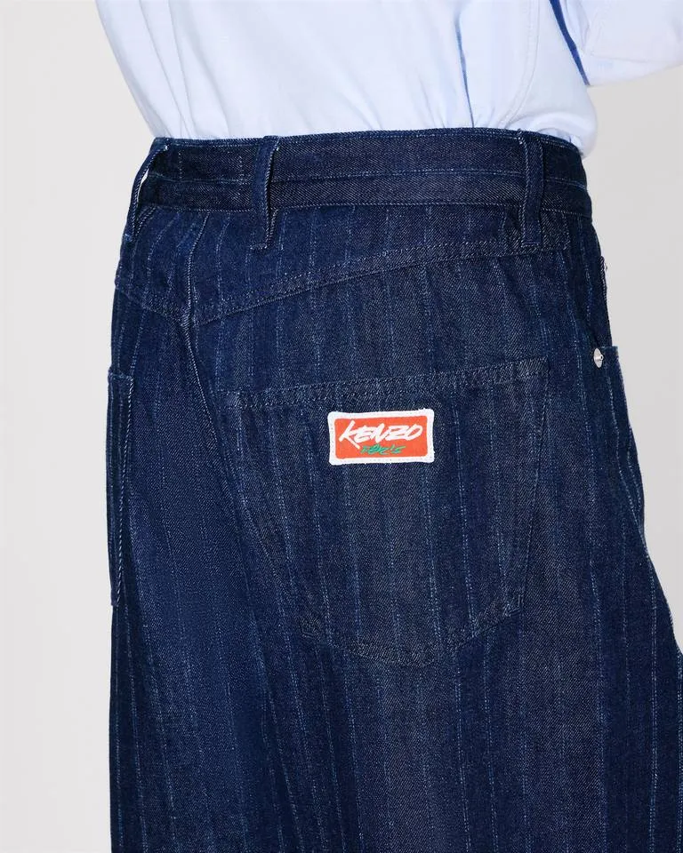 Striped Wide Leg Jeans