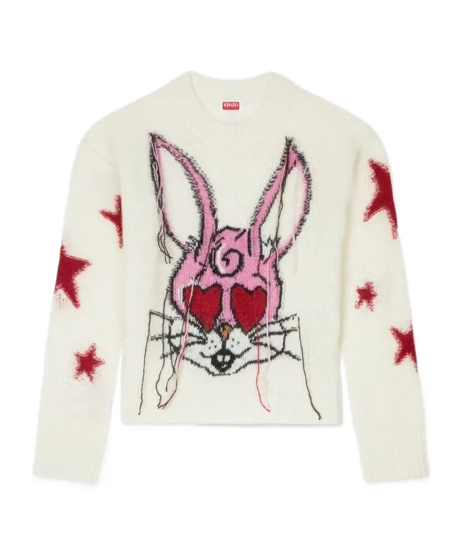 Jumper In Mixed Hairy Wool Alpaca Kenzo Cartoon