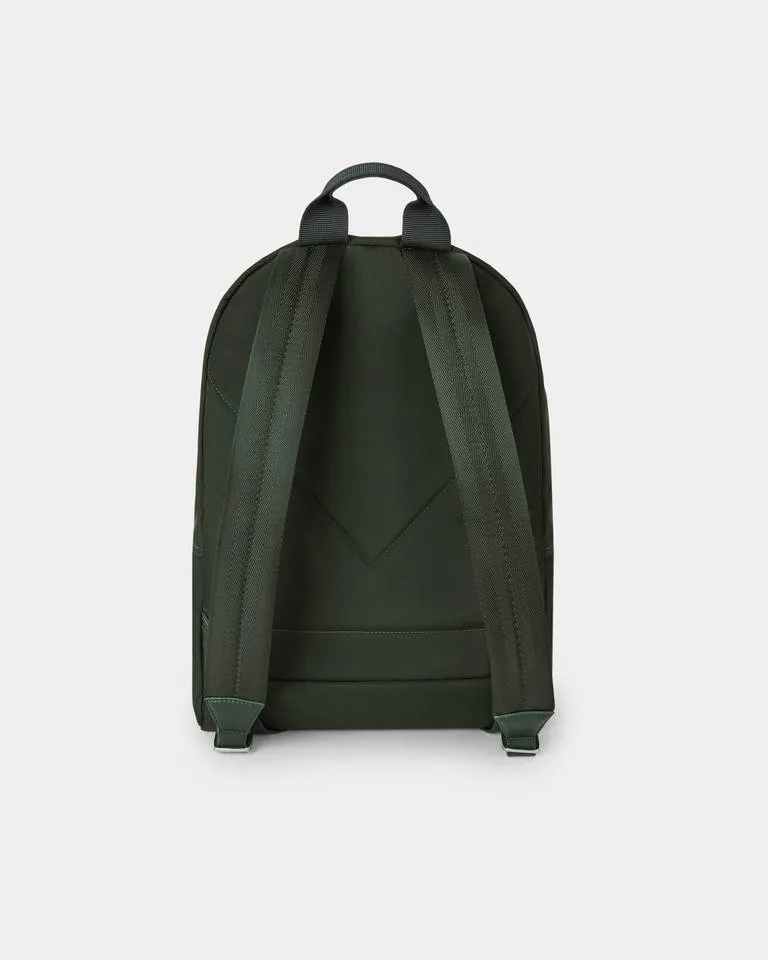 Logo Embroidered Zipped Backpack