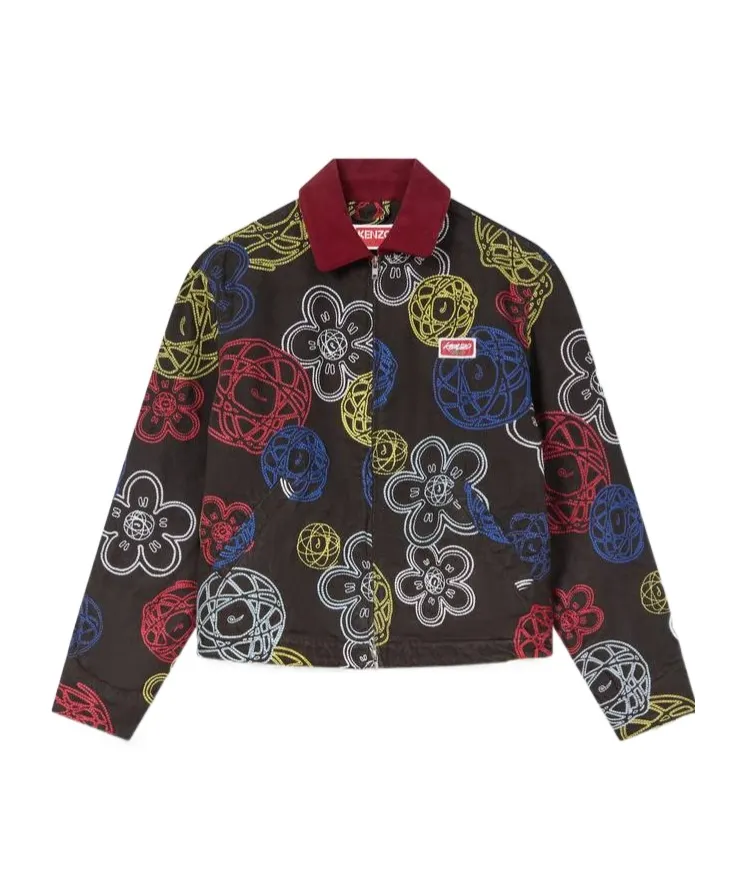 X Futura 2000 Embroidered Zip-Up Utility Jacket