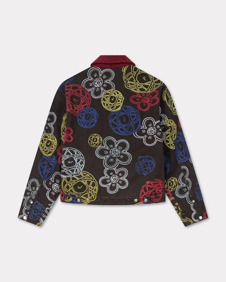X Futura 2000 Embroidered Zip-Up Utility Jacket