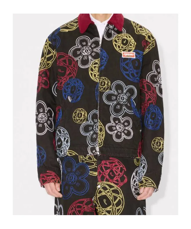 X Futura 2000 Embroidered Zip-Up Utility Jacket