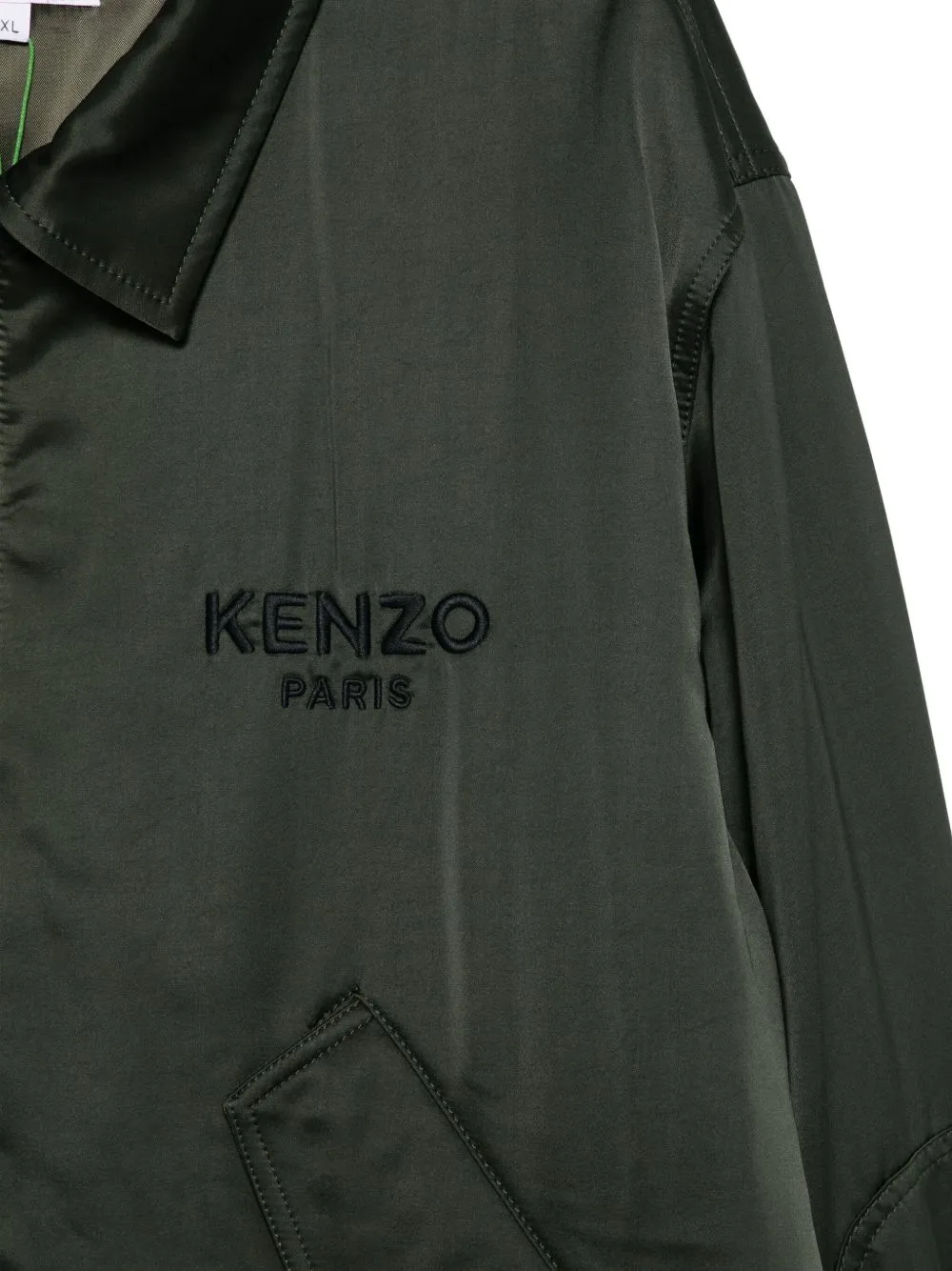 Logo Embroidered Zip-Up Jacket