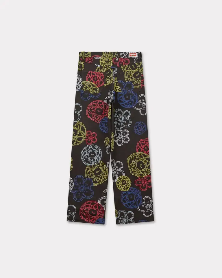 Embroidered Wide Fit Pants Kenzo X Futura 2000