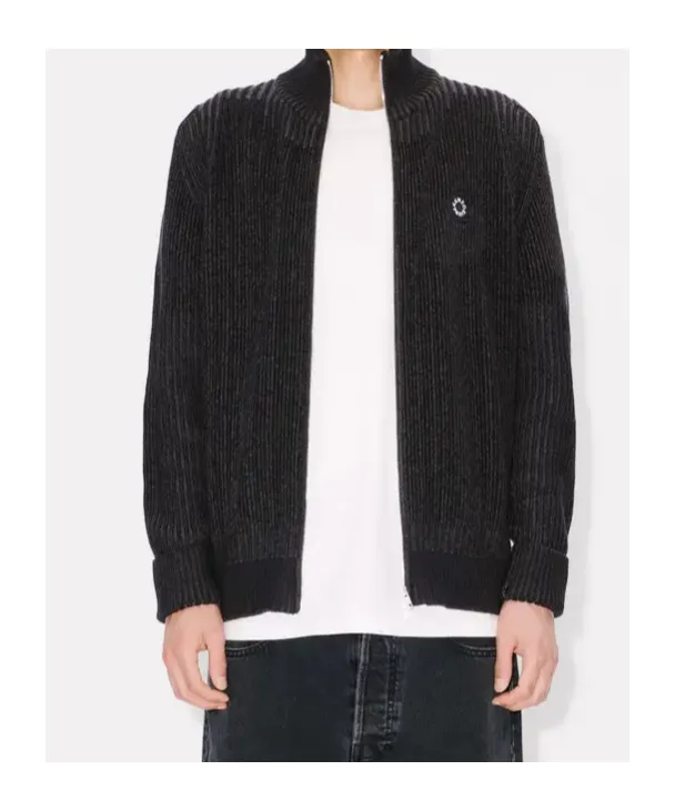 Embroidered Zipped Cardigan Boke Flower 2.0