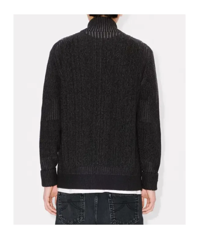 Embroidered Zipped Cardigan Boke Flower 2.0