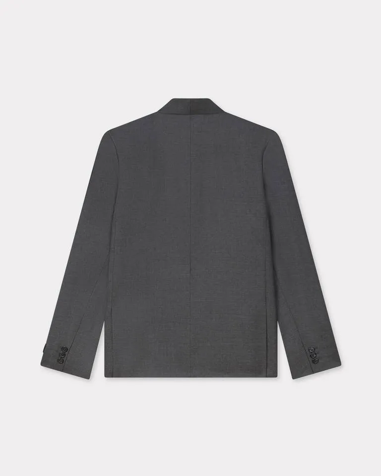 Adjusted Tailored Kimono Jacket In Wool Jacquard