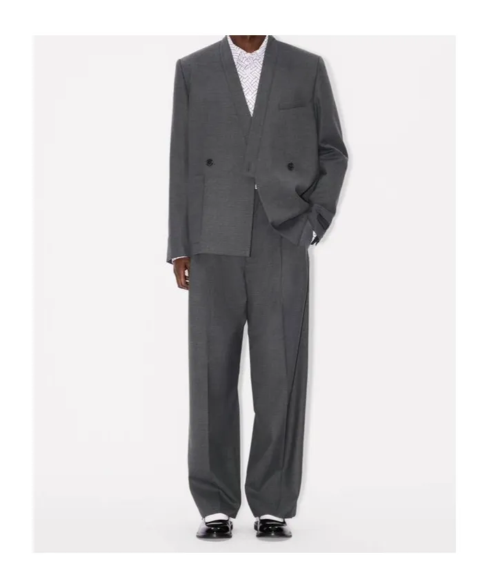 Adjusted Tailored Kimono Jacket In Wool Jacquard