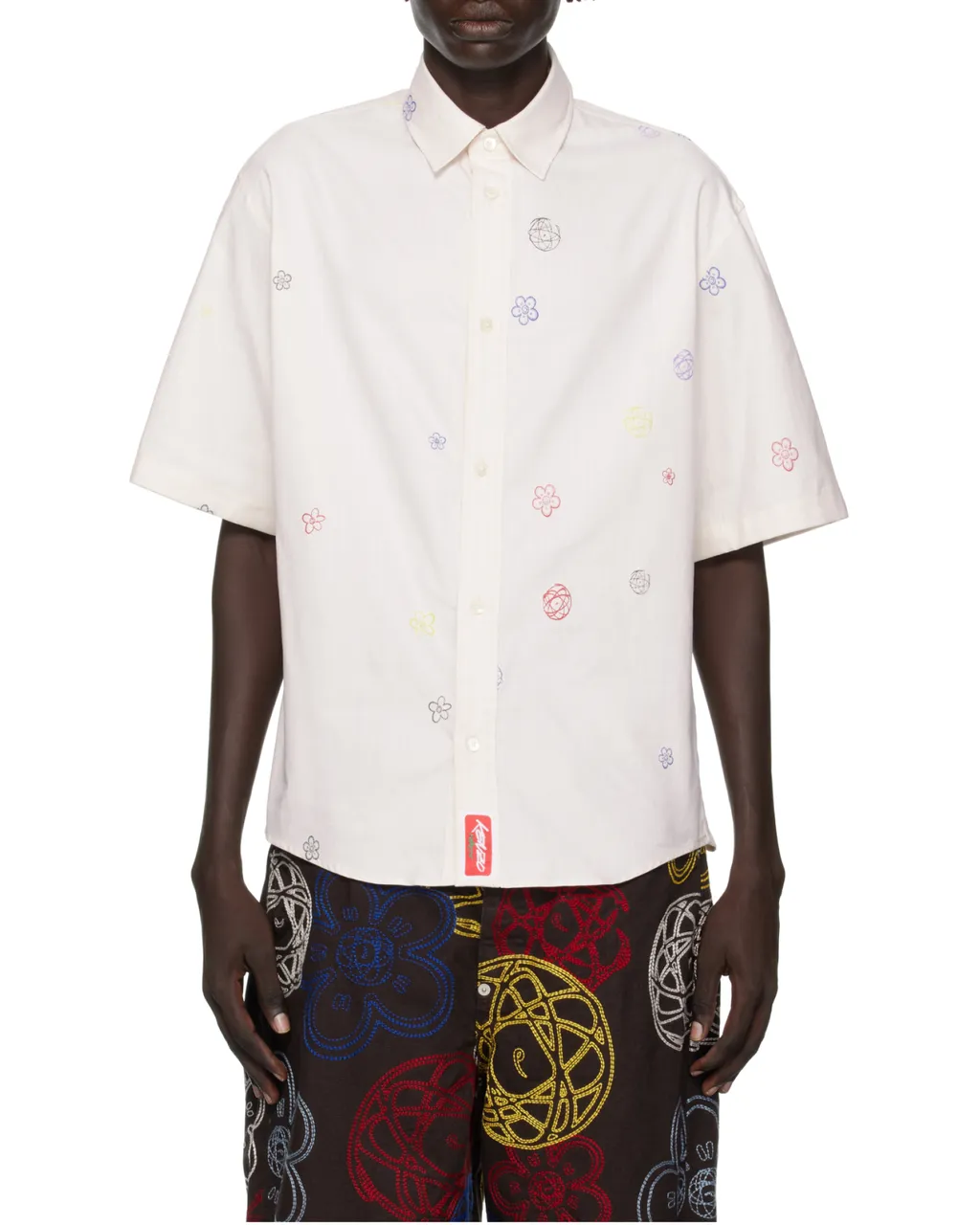 Embroidered Short Sleeve Shirt Kenzo X Futura 2000