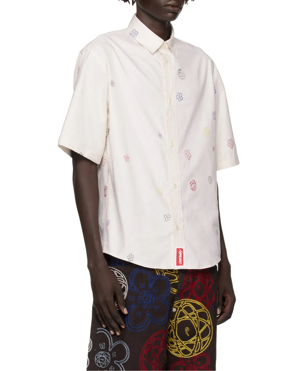 Embroidered Short Sleeve Shirt Kenzo X Futura 2000