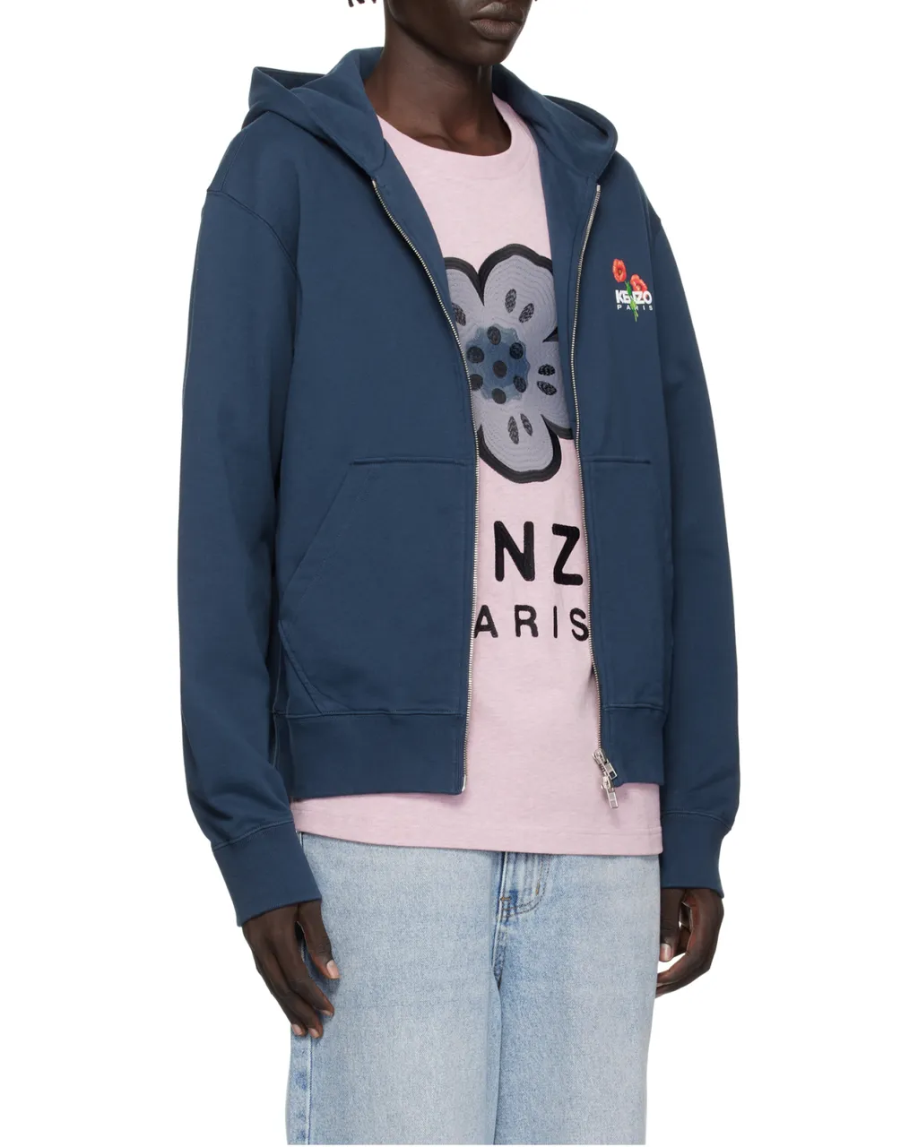 Logo Printed Zipped Hoodie