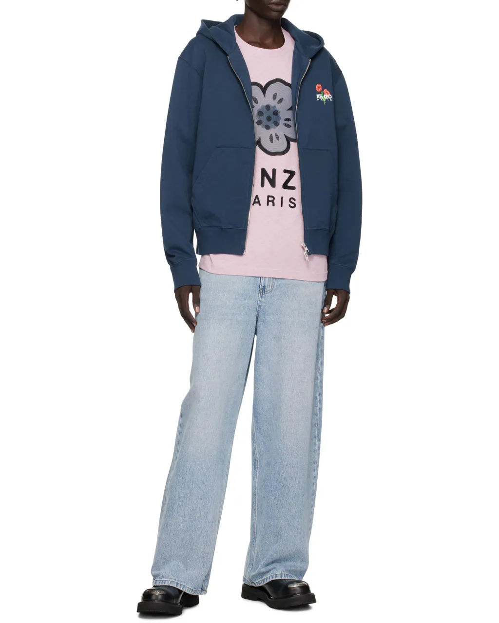 Logo Printed Zipped Hoodie