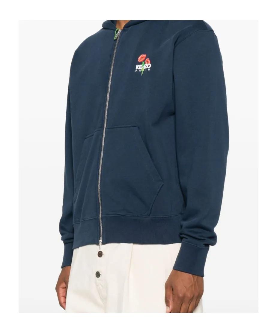 Logo Printed Zipped Hoodie
