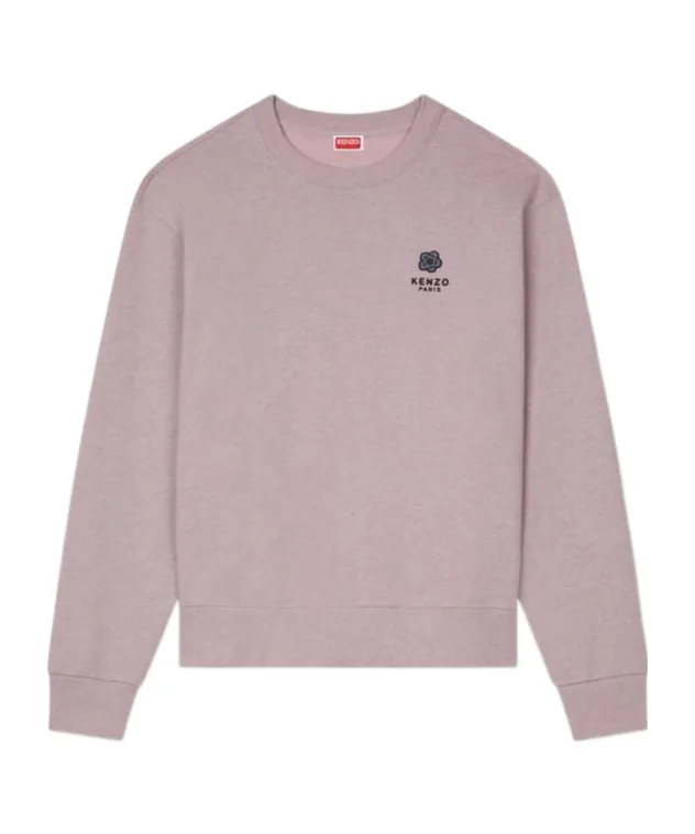 Embroidered Sweatshirt Boke Flower