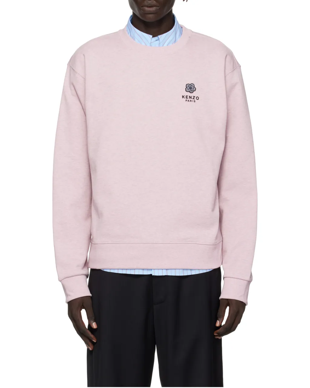 Embroidered Sweatshirt Boke Flower