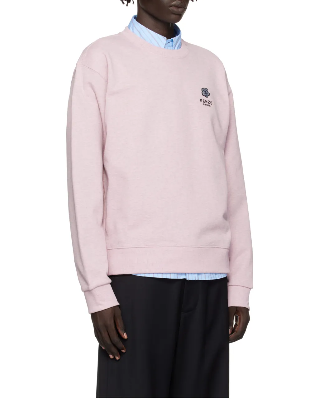 Embroidered Sweatshirt Boke Flower
