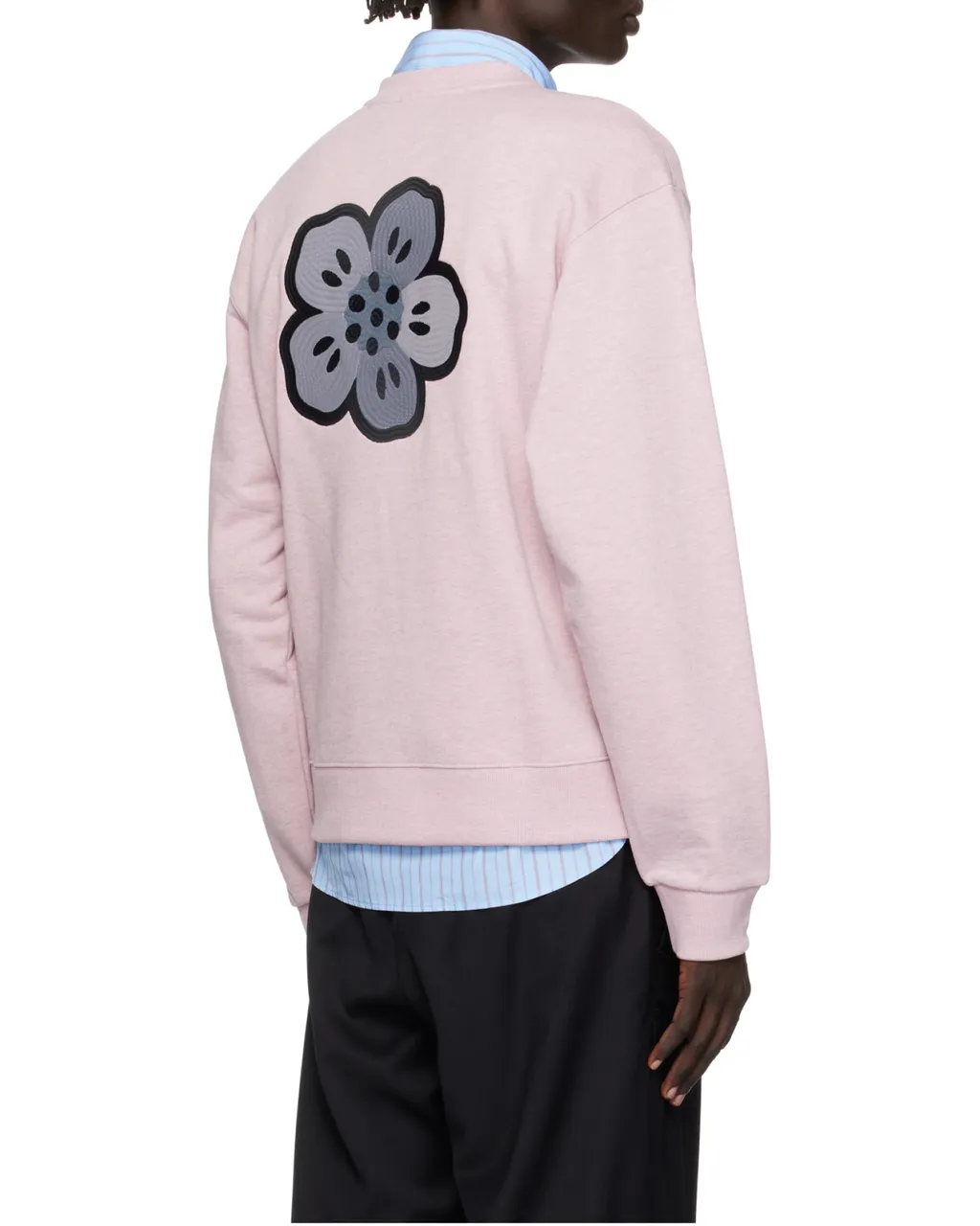 Embroidered Sweatshirt Boke Flower