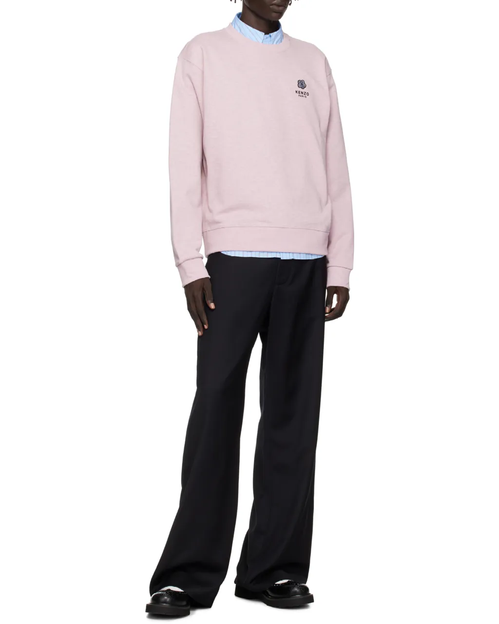 Embroidered Sweatshirt Boke Flower