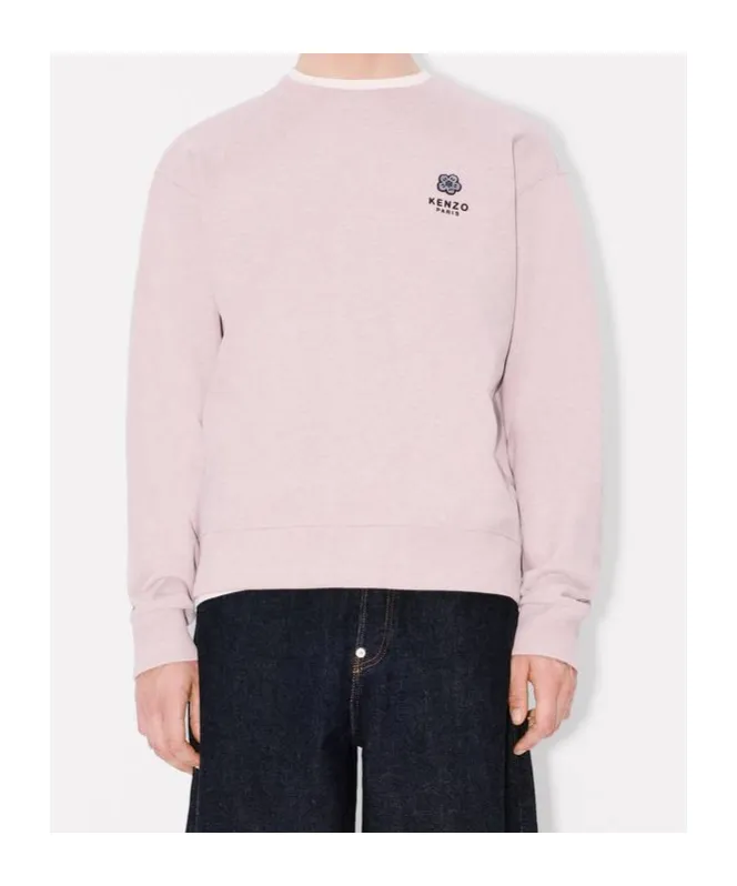 Embroidered Sweatshirt Boke Flower