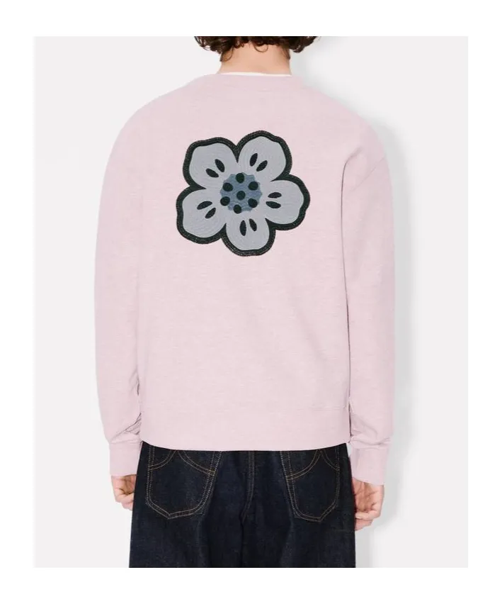 Embroidered Sweatshirt Boke Flower