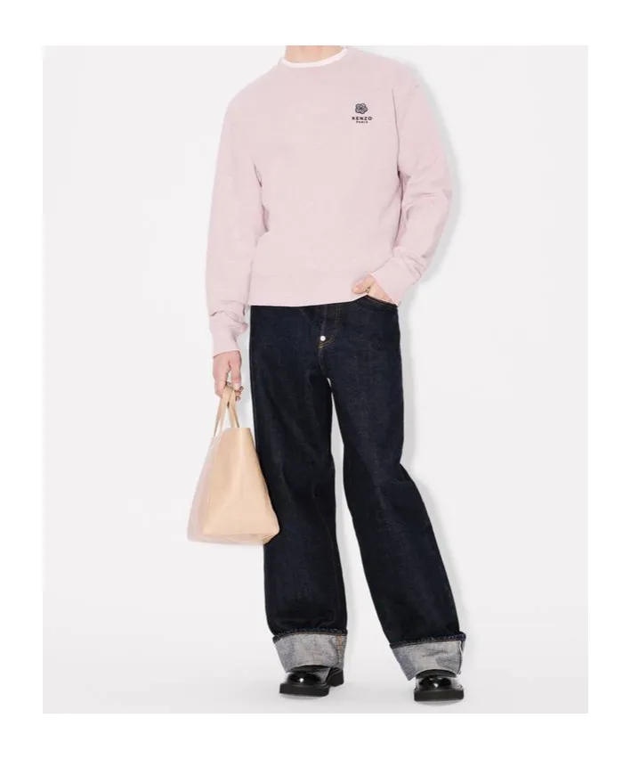 Embroidered Sweatshirt Boke Flower