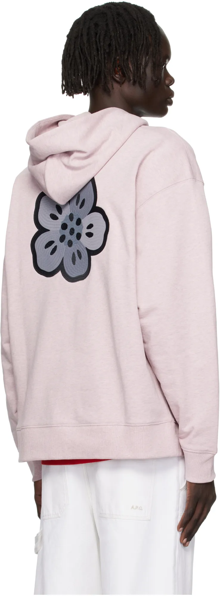 Embroidered Oversized Hoodie Boke Flower