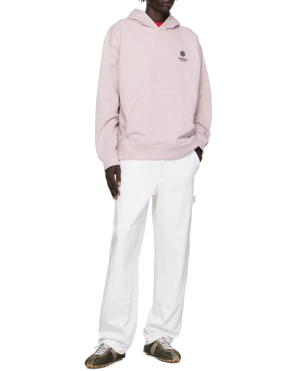 Embroidered Oversized Hoodie Boke Flower