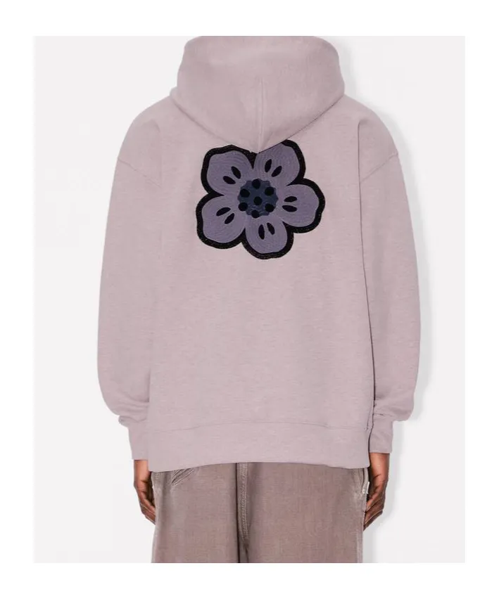 Embroidered Oversized Hoodie Boke Flower