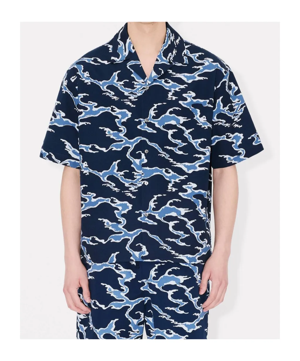 Hawaiian Short Sleeve Shirt Kenzo Ocean Camo