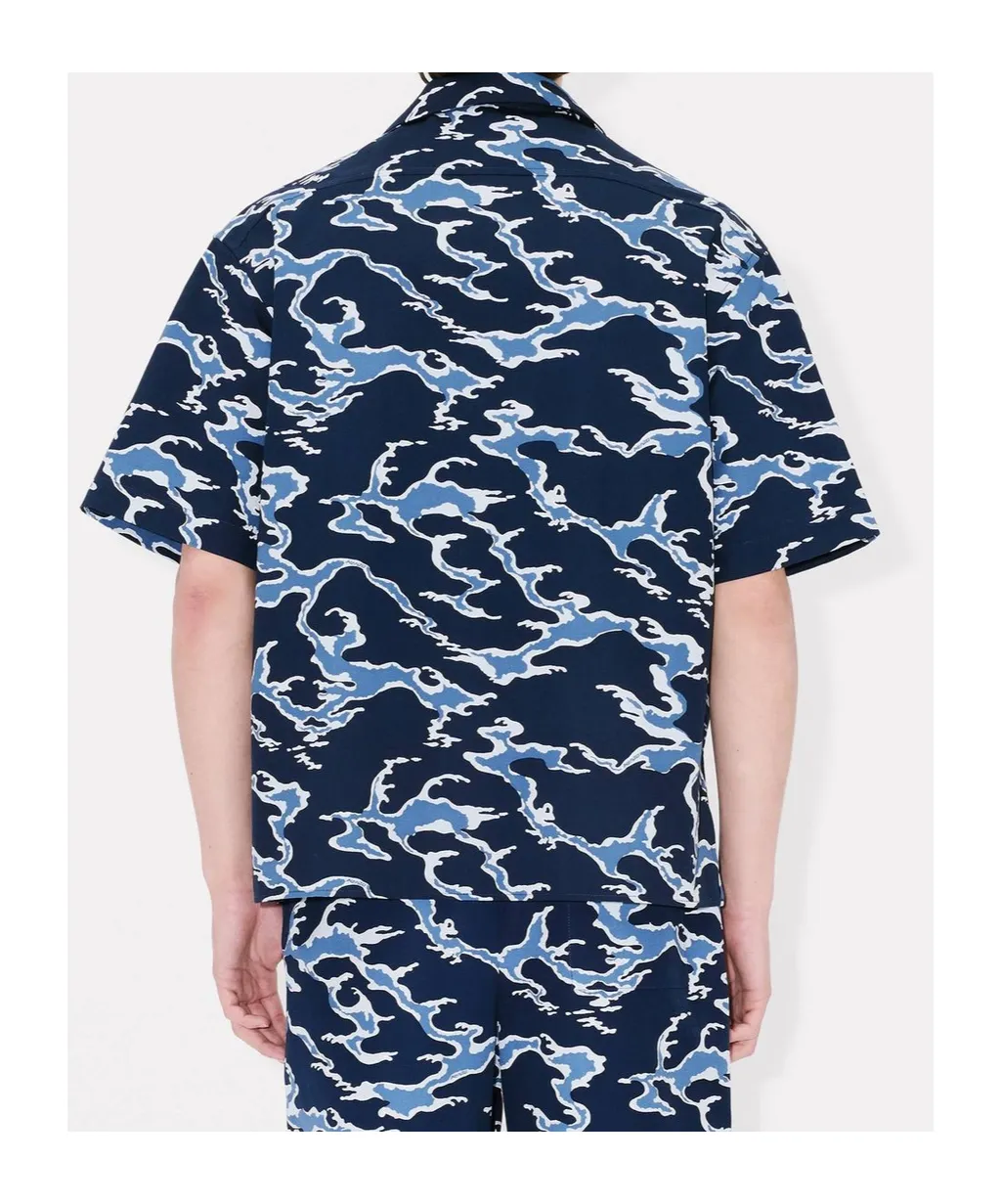 Hawaiian Short Sleeve Shirt Kenzo Ocean Camo