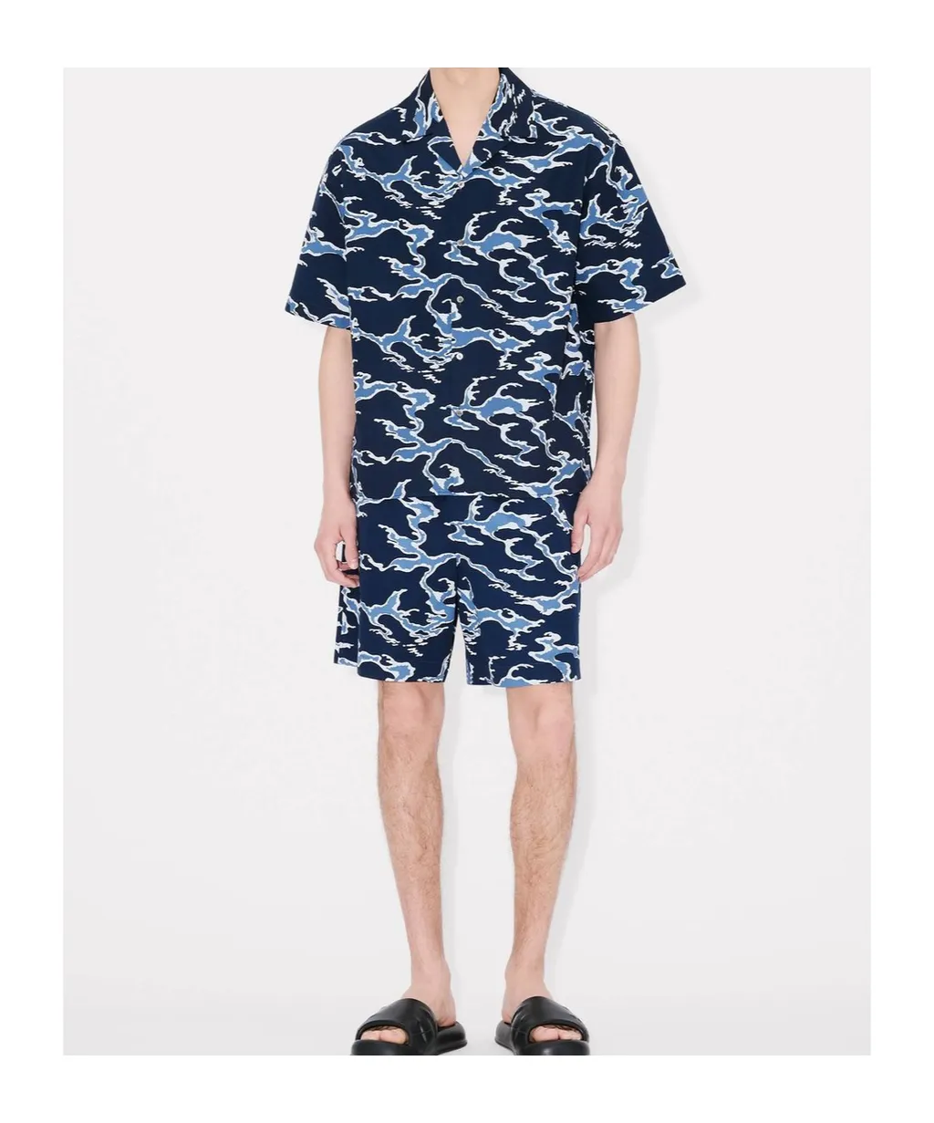 Hawaiian Short Sleeve Shirt Kenzo Ocean Camo