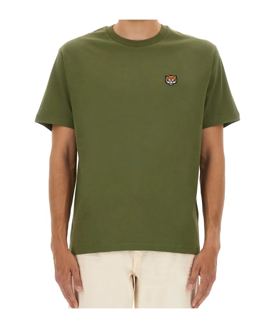 Lucky Tiger Embroidered Crewneck T-Shirt