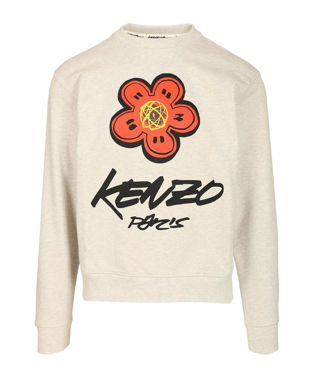 Boke Floral Printed Crewneck Sweatshirt