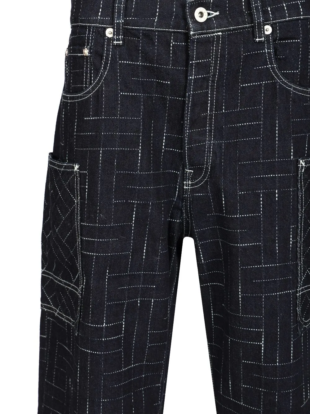 Weave Denim Cargo Jeans